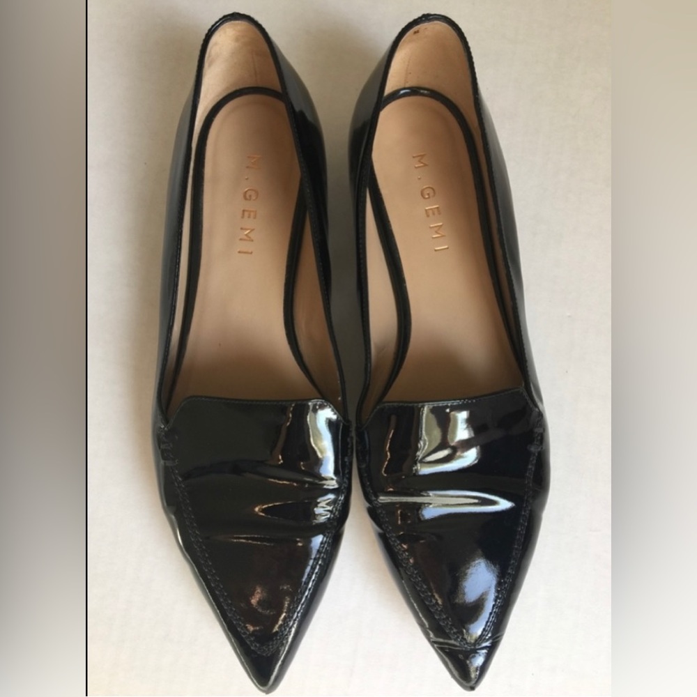 M. Gemi Argento black patent leather shoes, size 39